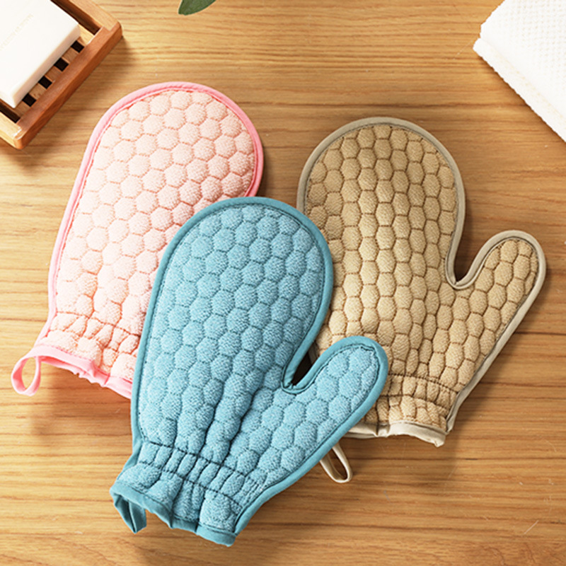Factory Direct Sales New Double-Sided Coarse Sand Bath Towel Household Adult Mud Rubbing Dusting Bath Towel Household Bath Gloves