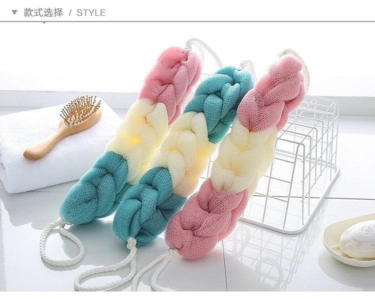 Junmei Three-Color Strip Adult Back Rubbings Strip Bath Towel Back Rub Strong Cleaning Bath Towel Factory Direct Sales