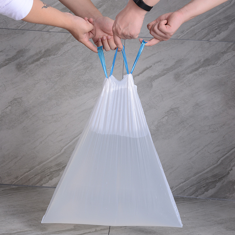 New Automatic Packaging Trash Can with Garbage Bag Pull-out Trash Can Drew-String Bag Home Living Room Creative with Cover