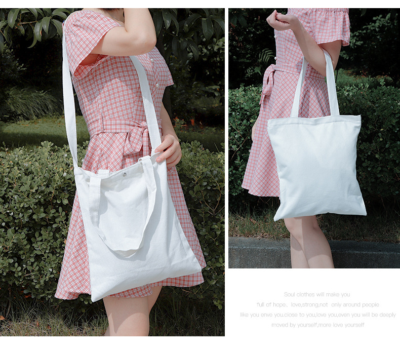 Canvas Bag Custom Cotton Portable Canvas Bag Advertising Color Printing Creative Garbage Classification Cotton Shopping Bag Custom Logo