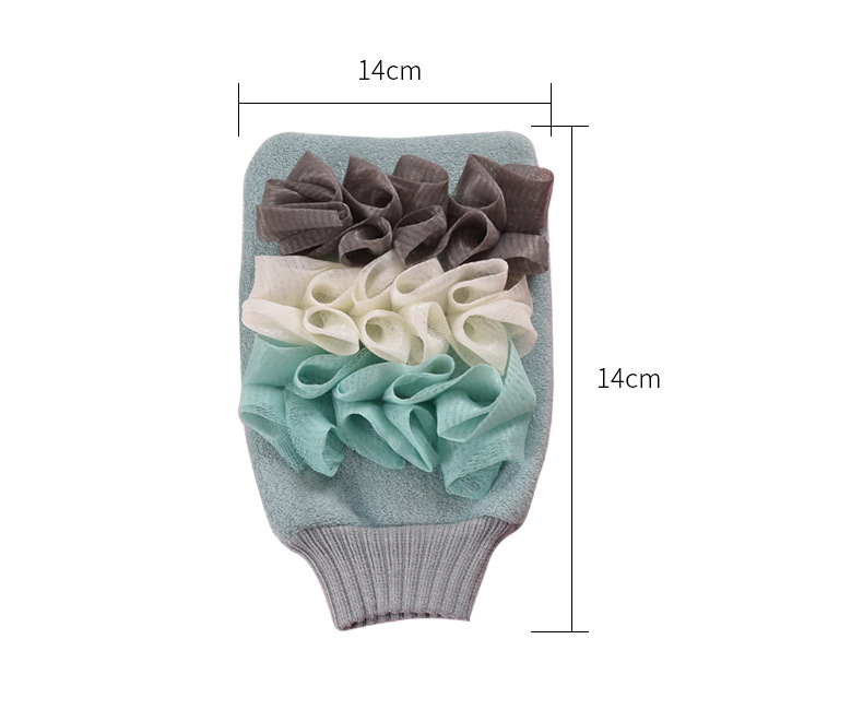 Household Double-Sided Bath Gloves Bath Products Bath Towel Bath Towel Adult Mesh Sponge Strong Dusting Rubbing Mud