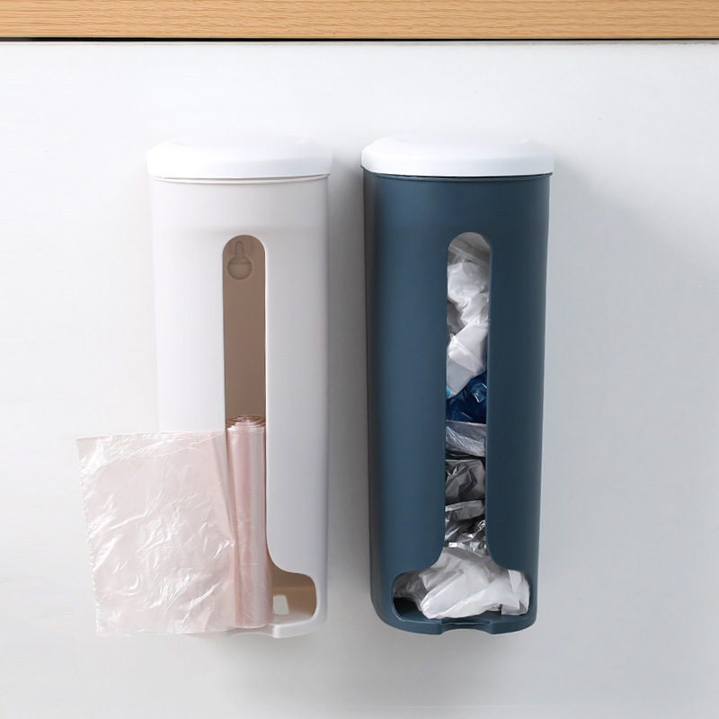 Wall-Mounted Punch-Free Garbage Bag Storage Box Can Be Drain Water and Dustproof Garbage Bags Freshness Protection Package Organizing Storage Box