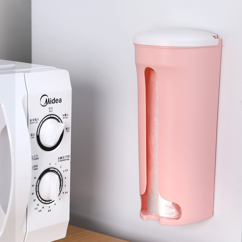 Wall-Mounted Punch-Free Garbage Bag Storage Box Can Be Drain Water and Dustproof Garbage Bags Freshness Protection Package Organizing Storage Box
