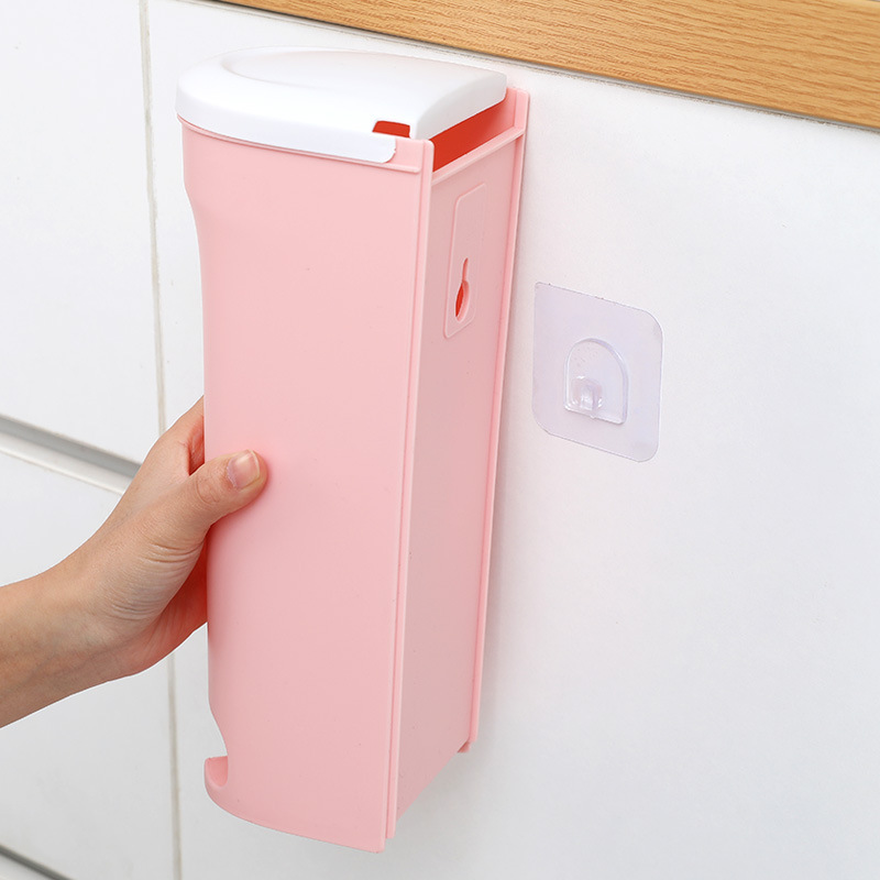 Wall-Mounted Punch-Free Garbage Bag Storage Box Can Be Drain Water and Dustproof Garbage Bags Freshness Protection Package Organizing Storage Box