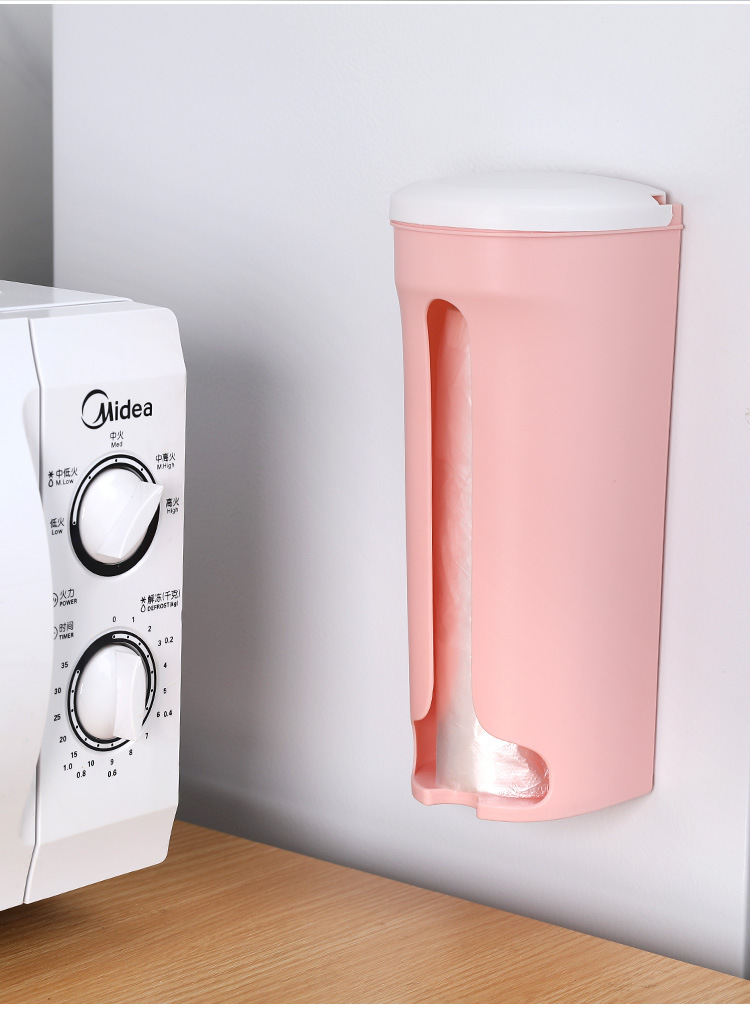 Wall-Mounted Punch-Free Garbage Bag Storage Box Can Be Drain Water and Dustproof Garbage Bags Freshness Protection Package Organizing Storage Box