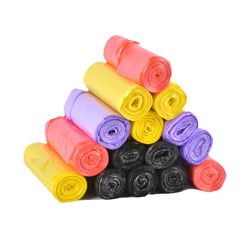 Garbage Bag Household Vest Portable Garbage Bag in Multiple Colors Rolling Disposable bag