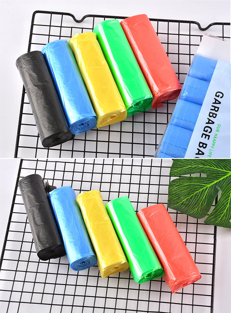 Garbage Bag Household Vest Portable Garbage Bag in Multiple Colors Rolling Disposable bag