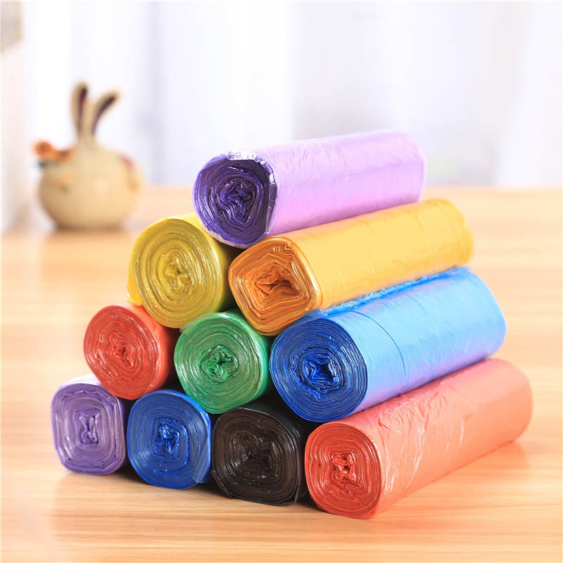 Garbage Bag Household Vest Portable Garbage Bag in Multiple Colors Rolling Disposable bag