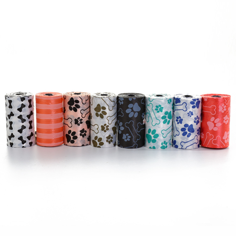 New Biodegradable Pet Garbage Bag Stool Bag Environmentally Friendly Printed Dog Poo Bag Dog Waste Bag Toilet Wholesale