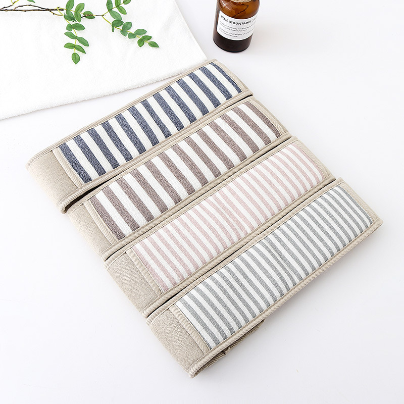 Striped Back Rub Bath Towel Thickened Powerful Rubbing Mud Shower Foaming Net Strip Rubbing Bath Non-Luffa Material Back Rub Towel Spot