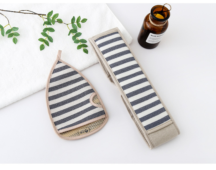 Striped Back Rub Bath Towel Thickened Powerful Rubbing Mud Shower Foaming Net Strip Rubbing Bath Non-Luffa Material Back Rub Towel Spot