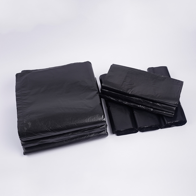 Thickened Plain Top Type Black Plastic Bag Hotel Hospital Household Large and Small Spot Garbage Bag Black Factory Direct Supply