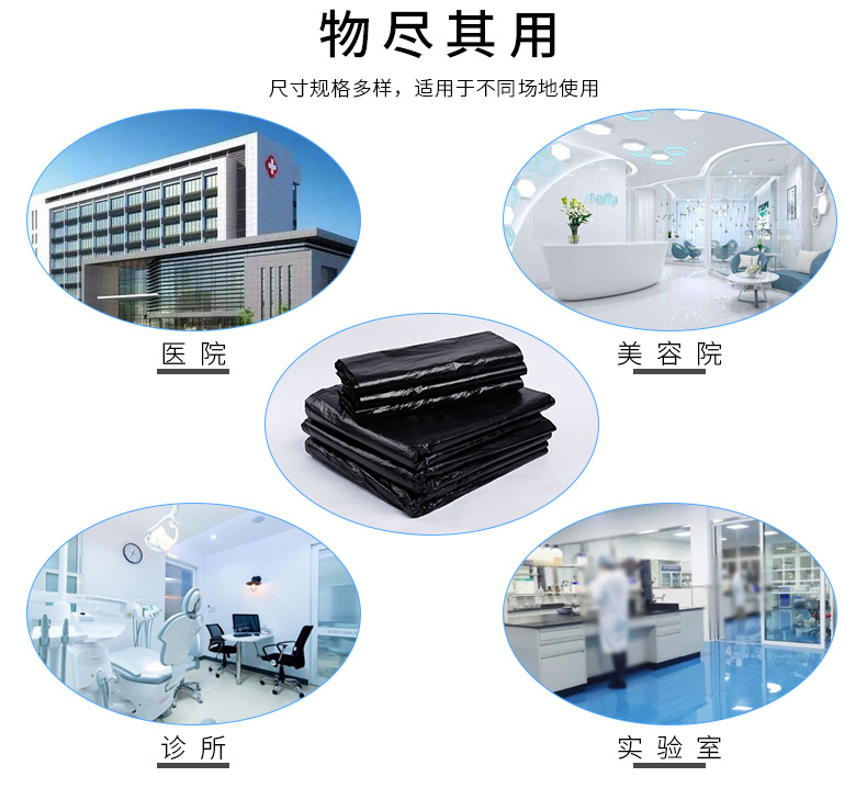 Thickened Plain Top Type Black Plastic Bag Hotel Hospital Household Large and Small Spot Garbage Bag Black Factory Direct Supply Thickened Plain Top Type Black Plastic Bag Hotel Hospital Household Large and Small Spot Garbage Bag Black Factory Direct Supply