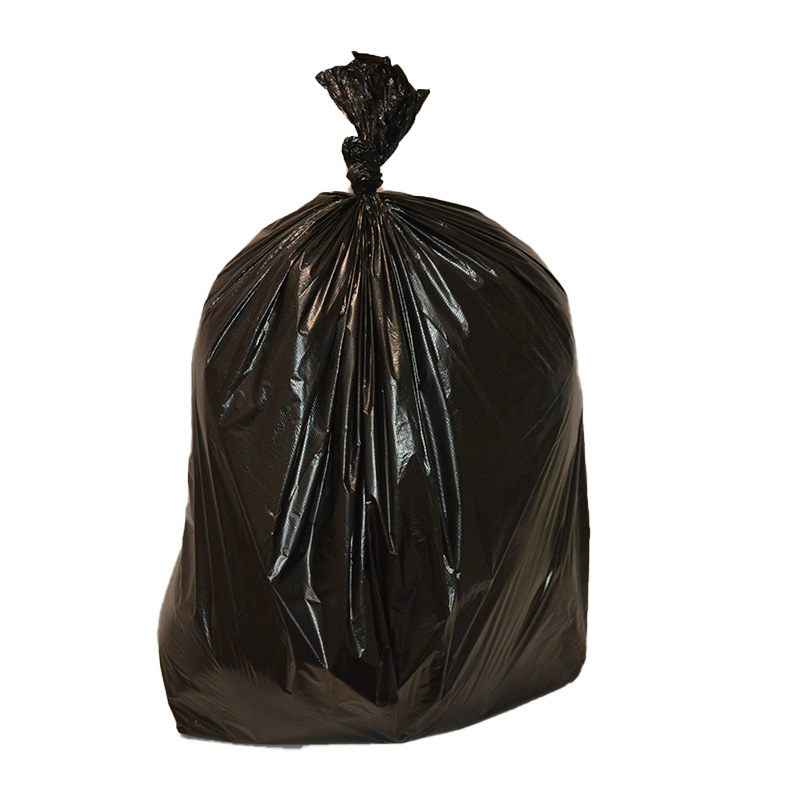 Factory Wholesale Flat Black Large Garbage Bag Sanitation Property Disposable Thickened Hotel Vest Bag Wholesale