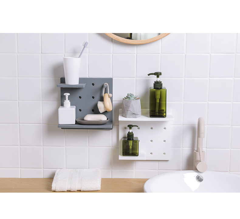 2208 Plastic Wire-Wrap Board Storage Living Room and Kitchen Bedroom Partition Wall Hanging Wall Shelf
