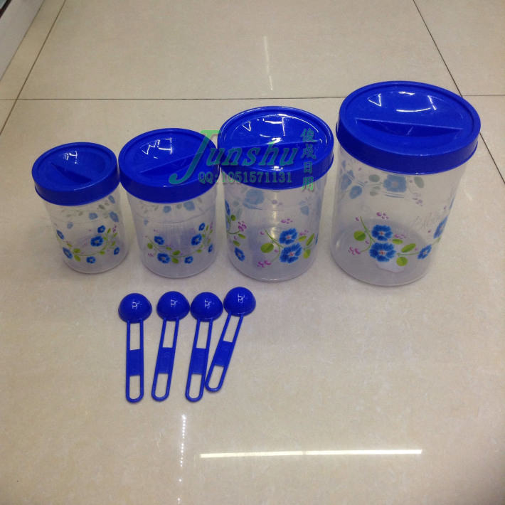New plastic four pieces of plastic wrap transparent preservation box New plastic four pieces of plastic wrap transparent preservation box