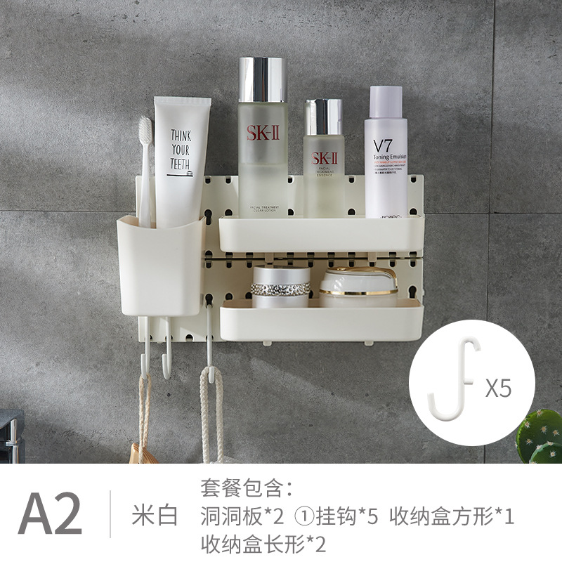 Plastic Wire-Wrap Board Bathroom Kitchen No Punching on Walls Storage Rack Living Room Bedroom Wall Storage Ledge Wall Hanging