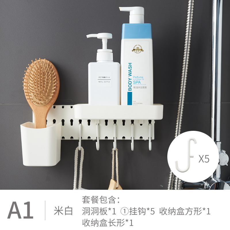 Plastic Wire-Wrap Board Bathroom Kitchen No Punching on Walls Storage Rack Living Room Bedroom Wall Storage Ledge Wall Hanging
