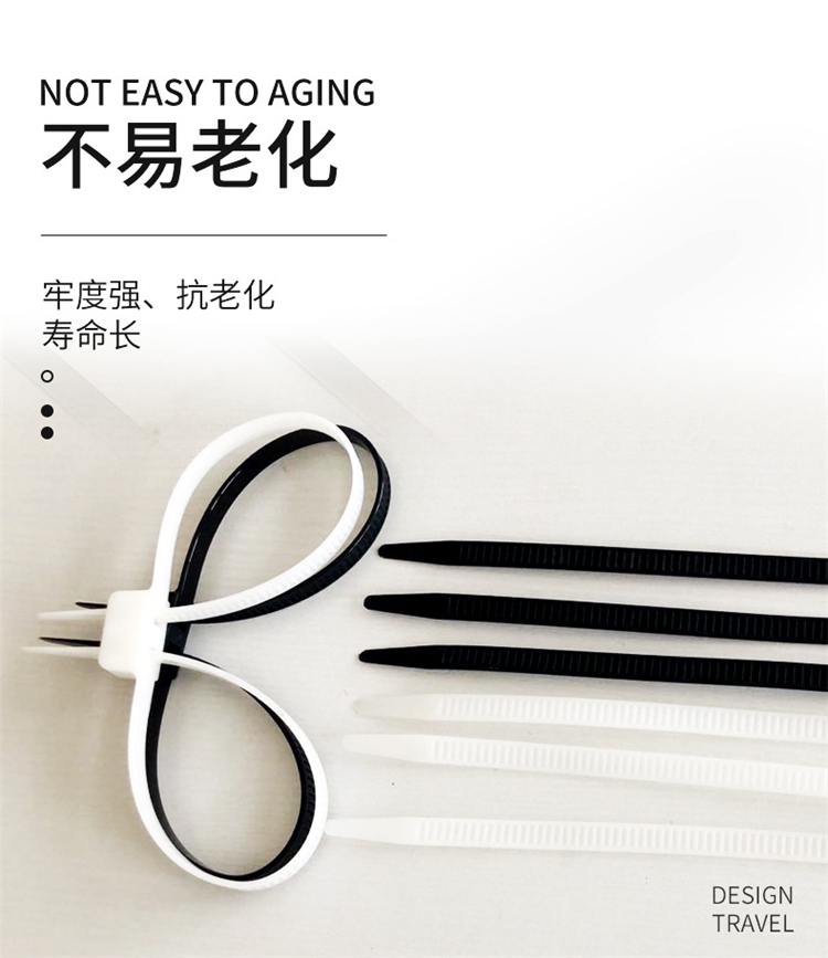 Self-Locking Double Buckle Tie 12 X700mm Plastic Handcuffs Boxing Hand Wrap Black And White Cable Tie Pieces Cable Tie Hand Cuff Ribbon