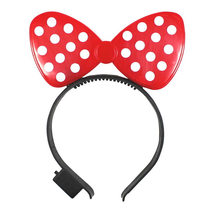 The gala concert party lights flash headdress mikey hair card with a light plastic bow hair card headdress.