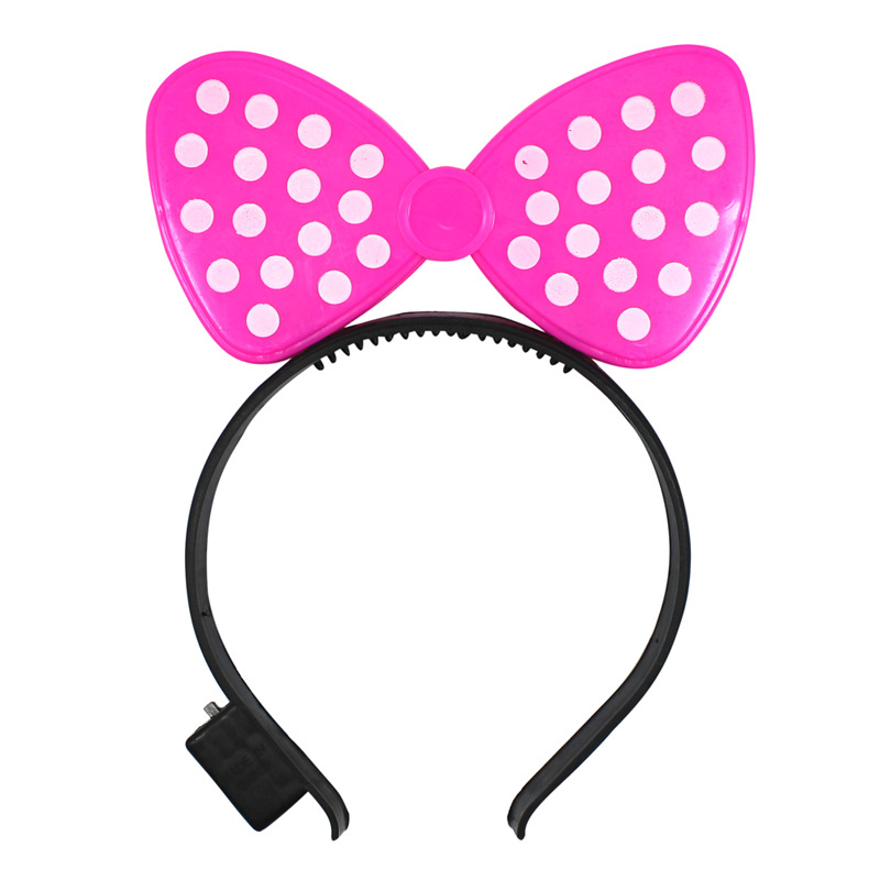 The gala concert party lights flash headdress mikey hair card with a light plastic bow hair card headdress.