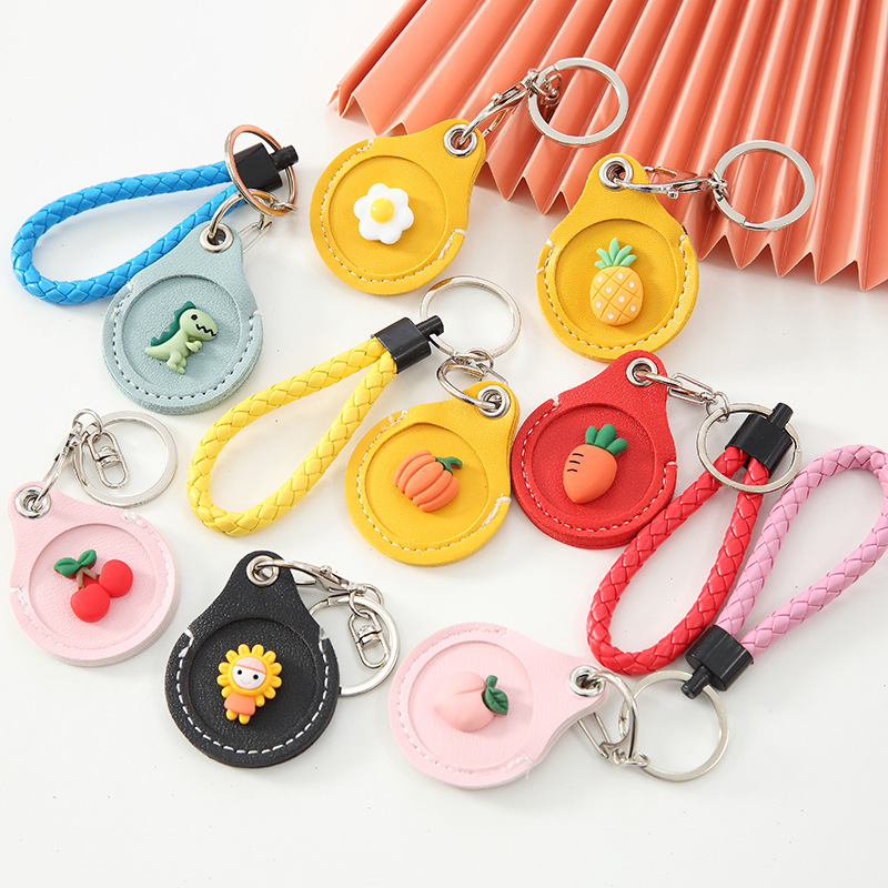 Cartoon Access Card Cover Keychain Carrying Strap Portable Small Card Holder Community Access Control IC Protective Case Induction Card Holder