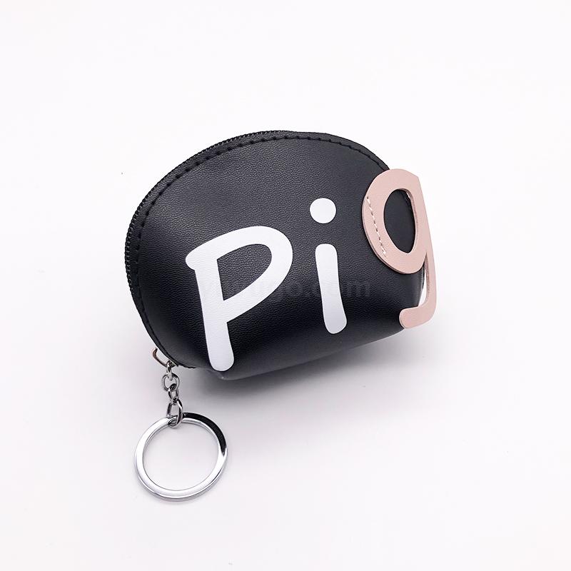 Hot style circle pig wallet coin bag card earphone bag key bag