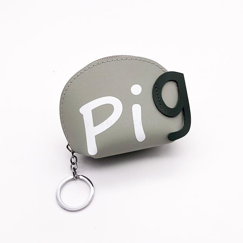 Hot style circle pig wallet coin bag card earphone bag key bag