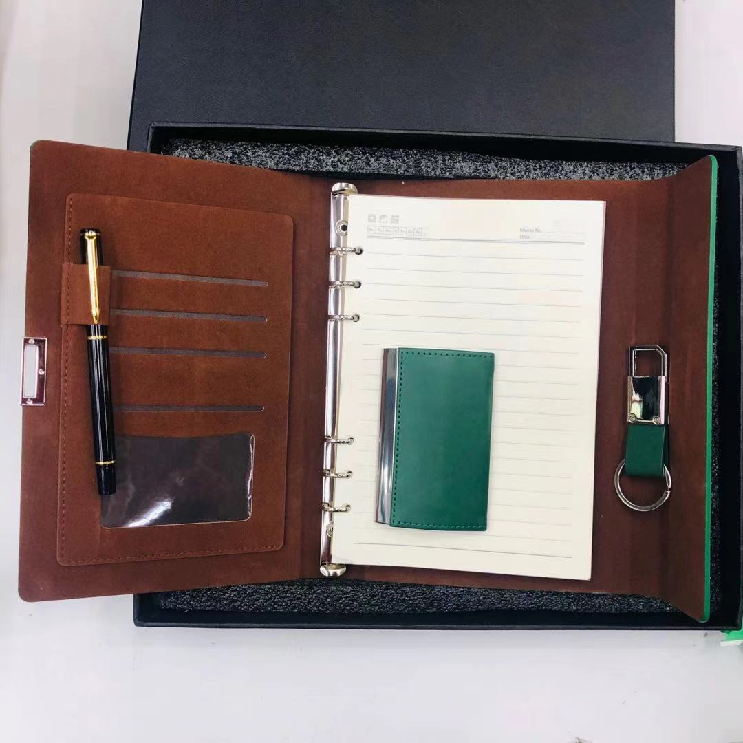 High-End Business Gift Box with Pen and Keychain with Business Card Case Customization