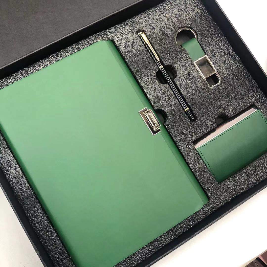 High-End Business Gift Box with Pen and Keychain with Business Card Case Customization
