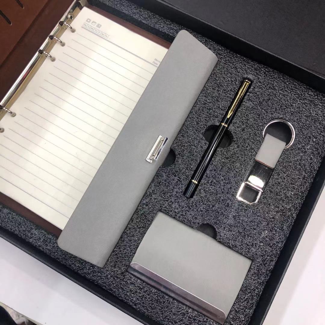 High-End Business Gift Box with Pen and Keychain with Business Card Case Customization