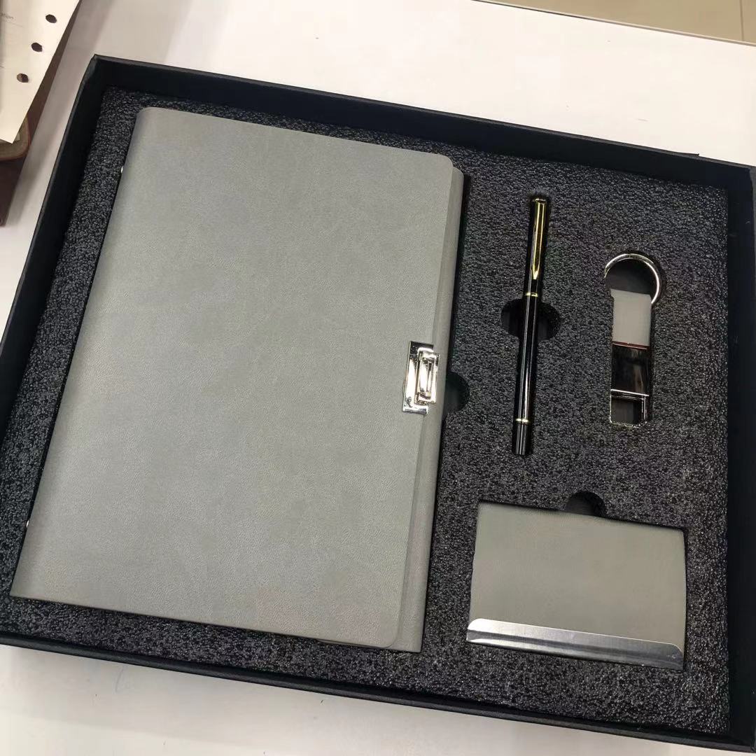 High-End Business Gift Box with Pen and Keychain with Business Card Case Customization