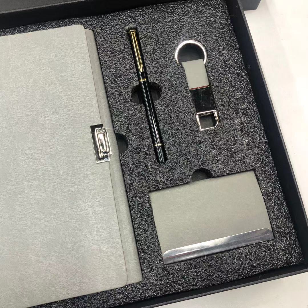 High-End Business Gift Box with Pen and Keychain with Business Card Case Customization