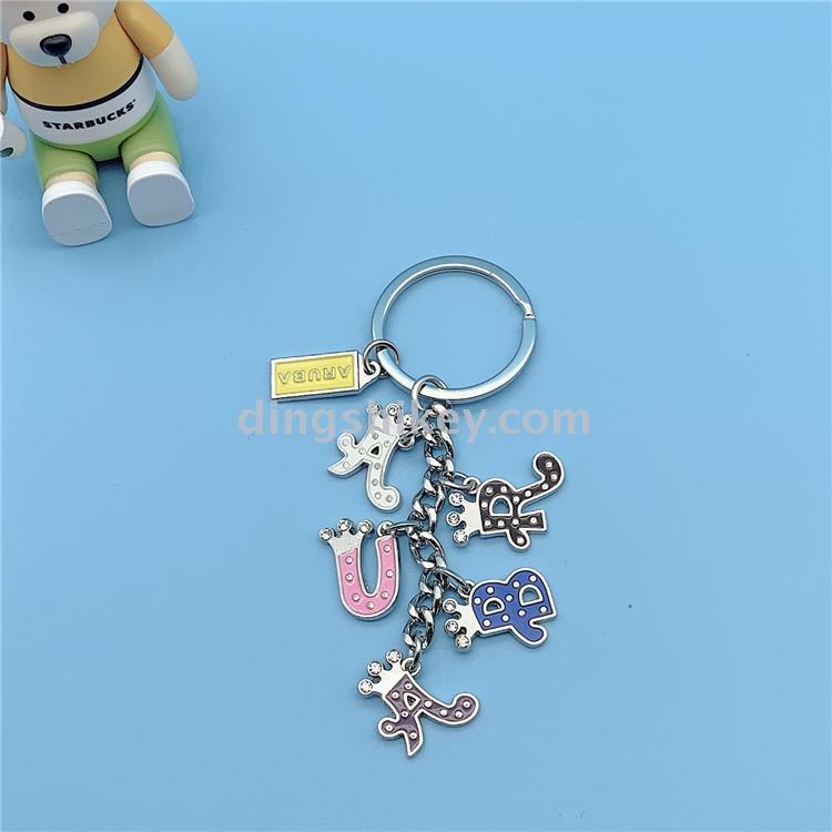 Guangdong Zinc Alloy Key Ring Small Pendant String Card Sea View Pattern Cute Animal Accessories