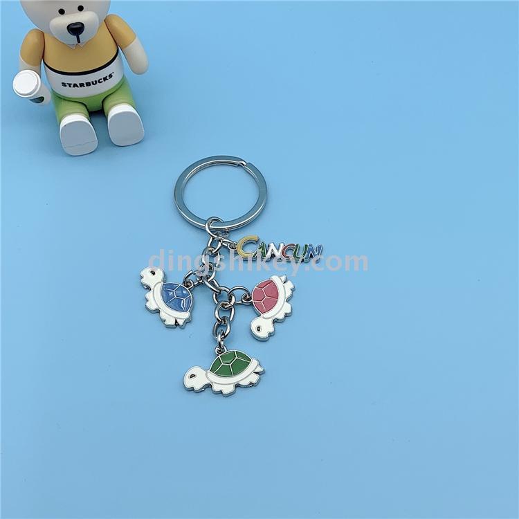 Guangdong Zinc Alloy Key Ring Small Pendant String Card Sea View Pattern Cute Animal Accessories