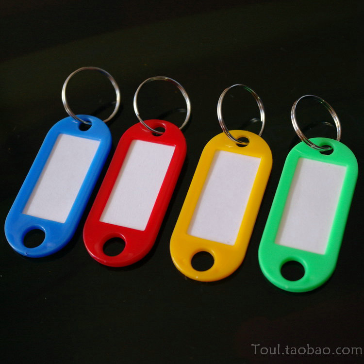 Plastic key buckle card key card classification card hotel luggage tag tag tag number card listing