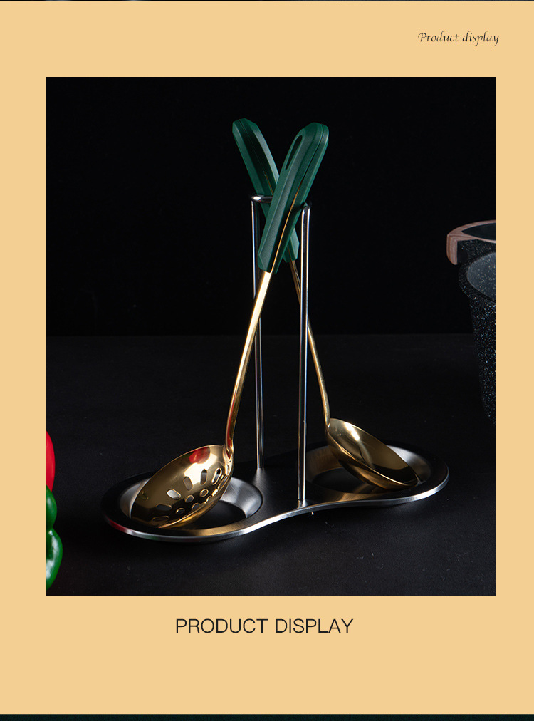 New 304 Stainless Steel Soup Ladle Colander Long Handle Hot Pot Spoon Ins Dark Green Gold Plated Soup Ladle Kitchen Set Wholesale New 304 Stainless Steel Soup Ladle Colander Long Handle Hot Pot Spoon Ins Dark Green Gold Plated Soup Ladle Kitchen Set Wholesale