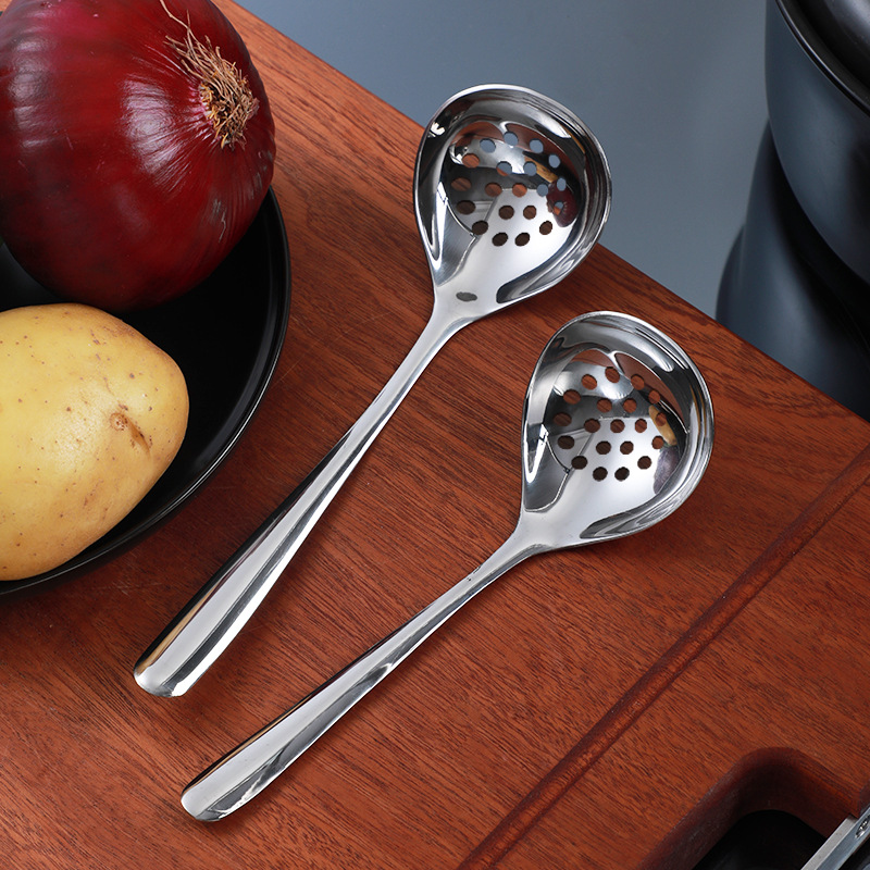 Household Thickened 304 Stainless Steel Soup Ladle Creative Deepening Hot Pot Spoon Colander Kitchen Cooking Utensils Small Soup Shell