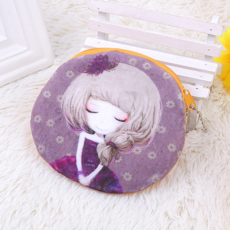 Korean Cute Girls Coin Purse Cartoon Plush Toy for Girls Change Card Holder Key Case Factory Wholesale