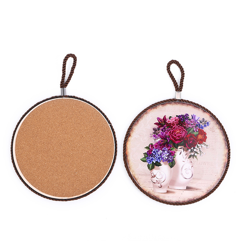 Hot Sale round Hang Rope Placemat European Pastoral Style Ceramic Heat Insulation High Temperature Resistant Support Custom Factory Direct Sales