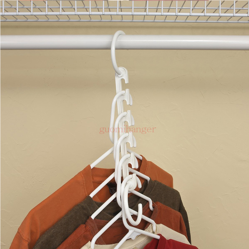 Five-hole multi-function magic clothes hook rotary Sorting Space storage wardrobe clothes hang