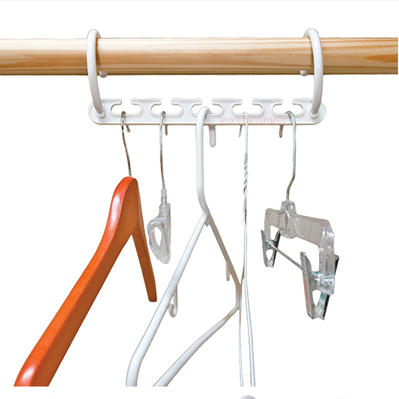 Five-hole multi-function magic clothes hook rotary Sorting Space storage wardrobe clothes hang