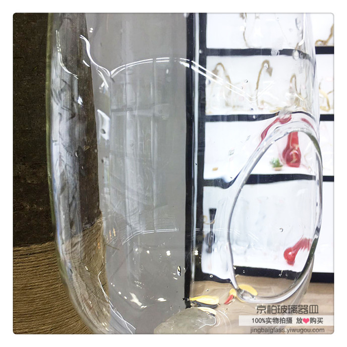 Hang hollow glass bottle vase plant hanging glass crafts creative home decorations