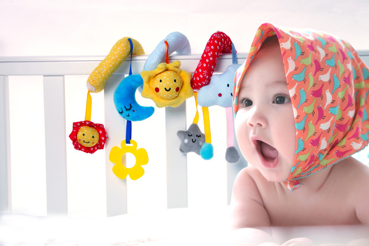 Foreign trade export toy bed bed bell to hang around the 0-1 clouds, sun belt hang a bell lathe baby educational toys