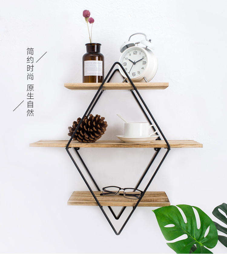 North Europe sitting room sitting-room buy thing to wear iron art wall to hang wooden wall store content to wear creative wall partition manufacturer direct sale
