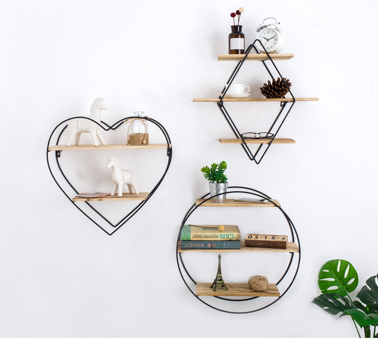 North Europe sitting room sitting-room buy thing to wear iron art wall to hang wooden wall store content to wear creative wall partition manufacturer direct sale