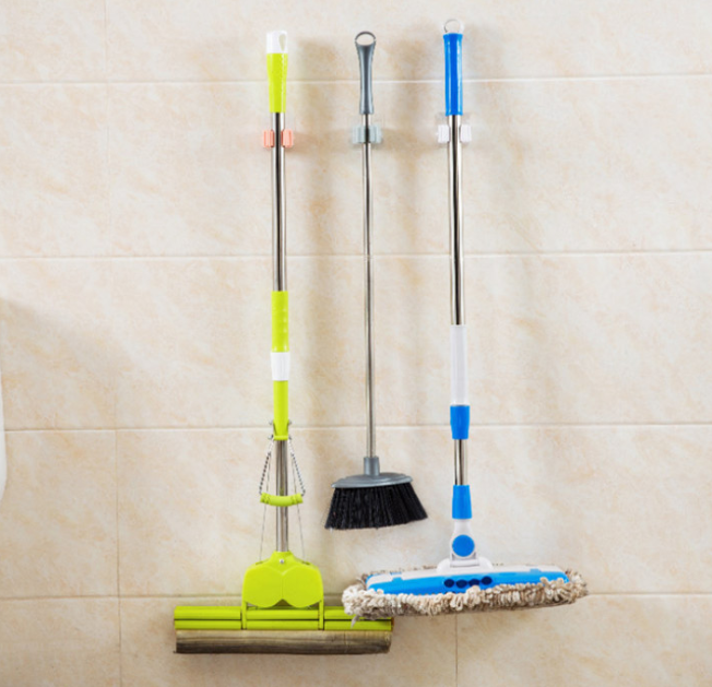 Non-Marking Mop Clip Mop Rack Household Necessities No Punching Hang tuo ba jia Bathroom Adhesive Hook Broom Hanger Non-Marking Mop Clip Mop Rack Household Necessities No Punching Hang tuo ba jia Bathroom Adhesive Hook Broom Hanger