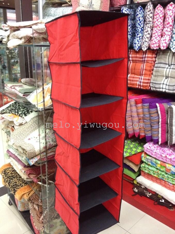 6 mesh storage bag, hang finishing non-woven cloth bag