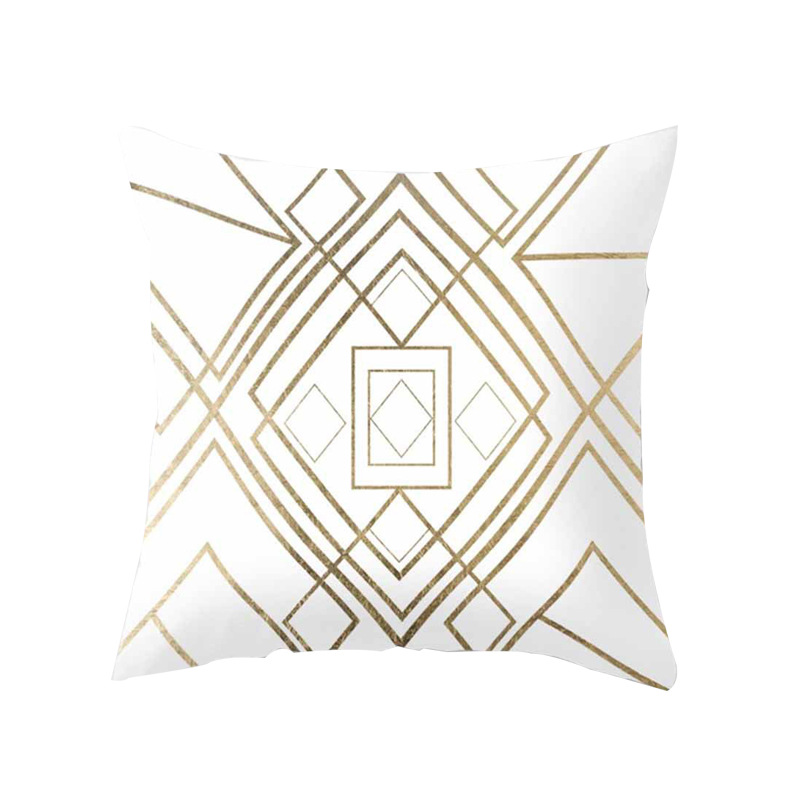 19 The New Golden Pattern Series Pillow Cover Peach Skin Fabric Cloth Home Decorative Cushion Sofa Pillow Cases Pillow Cover