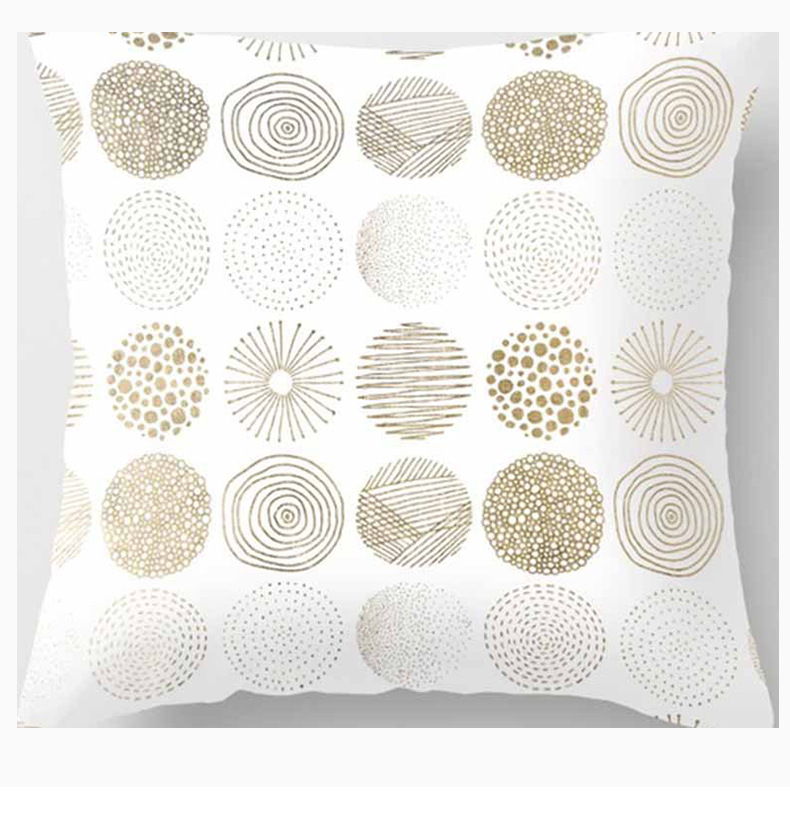 19 The New Golden Pattern Series Pillow Cover Peach Skin Fabric Cloth Home Decorative Cushion Sofa Pillow Cases Pillow Cover